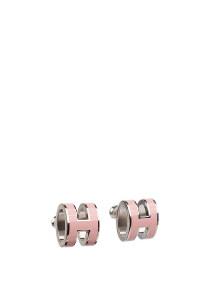 [⭐Hyrra Jewelry]MINI POP H SILVER EARRINGS PINK