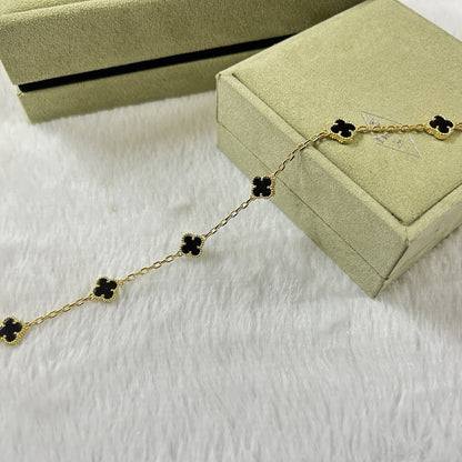[⭐Hyrra Jewelry]CLOVER 6 MOTIF  ONYXS BRACELET