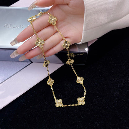 [⭐Hyrra Jewelry]CLOVER 10 MOTIFS LASER NECKLACE