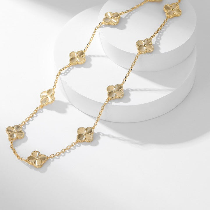 [⭐Hyrra Jewelry]CLOVER 10 MOTIFS LASER NECKLACE