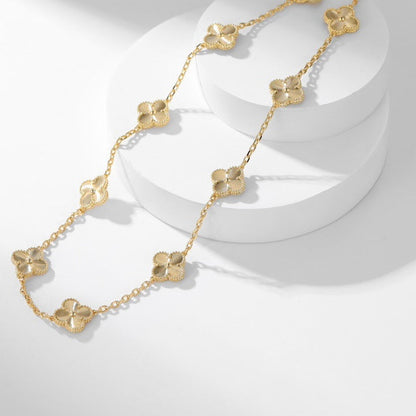 [⭐Hyrra Jewelry]CLOVER 10 MOTIFS LASER NECKLACE