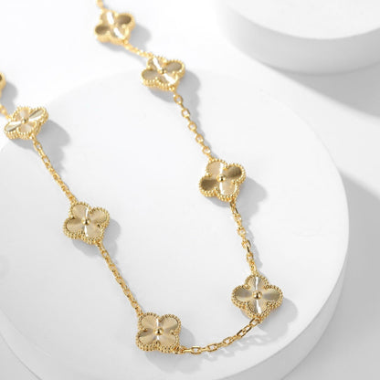 [⭐Hyrra Jewelry]CLOVER 10 MOTIFS LASER NECKLACE