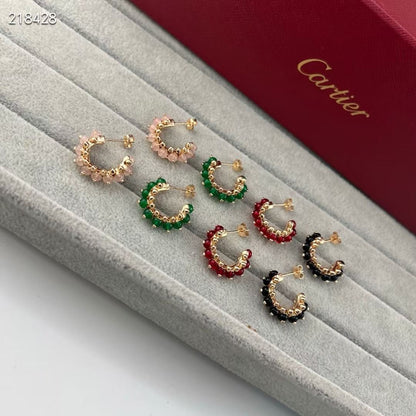 [⭐Hyrra Jewelry]NEW COLORED GEMSTONE COLLECTION SMALL HOOP EARRINGS