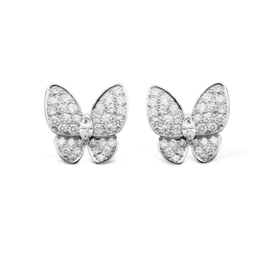 [⭐Hyrra Jewelry]BUTTERFLY ALL DIAMOND EARRINGS