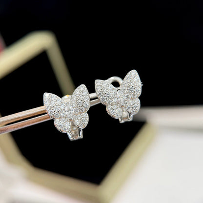 [⭐Hyrra Jewelry]BUTTERFLY ALL DIAMOND EARRINGS