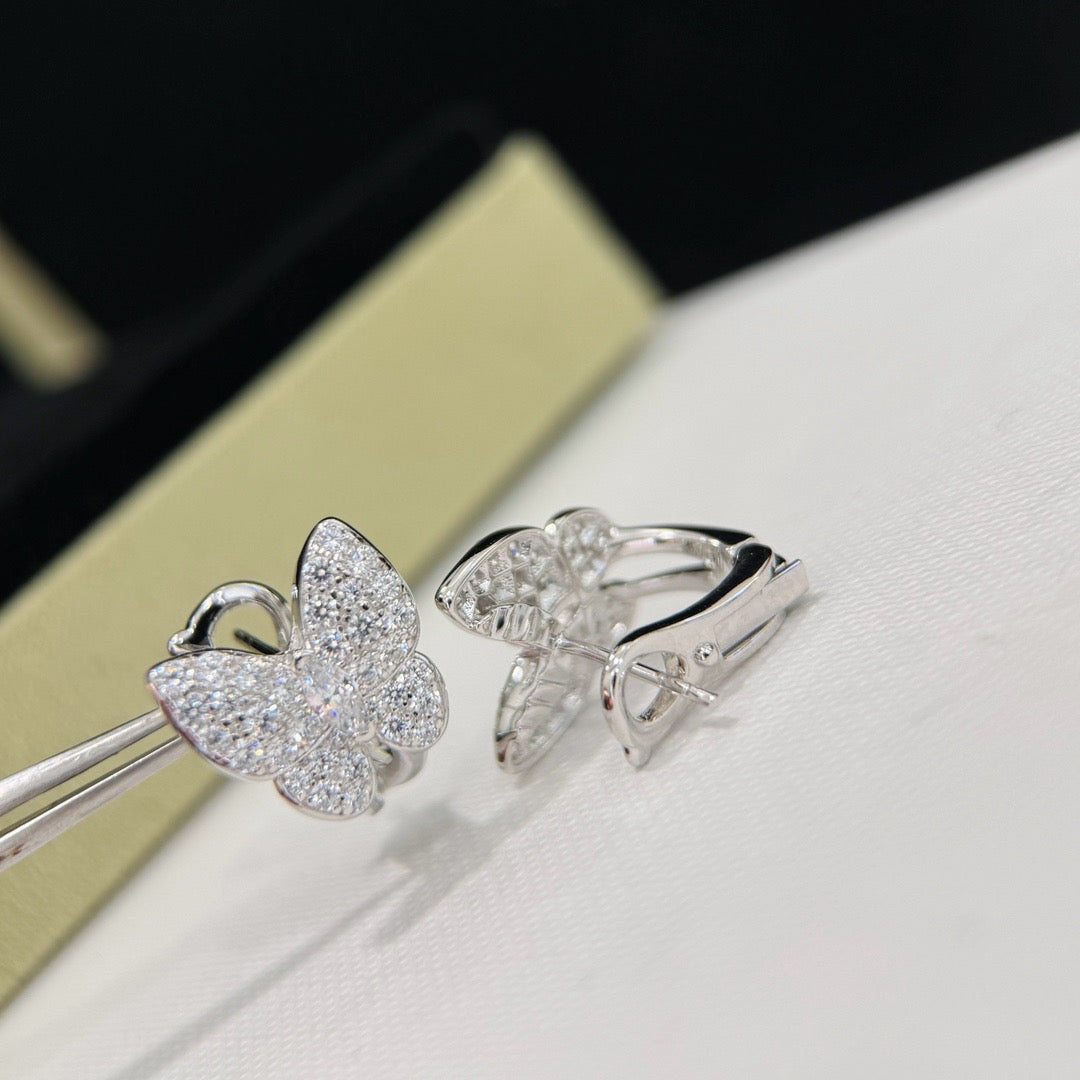 [⭐Hyrra Jewelry]BUTTERFLY ALL DIAMOND EARRINGS