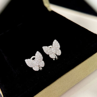 [⭐Hyrra Jewelry]BUTTERFLY ALL DIAMOND EARRINGS
