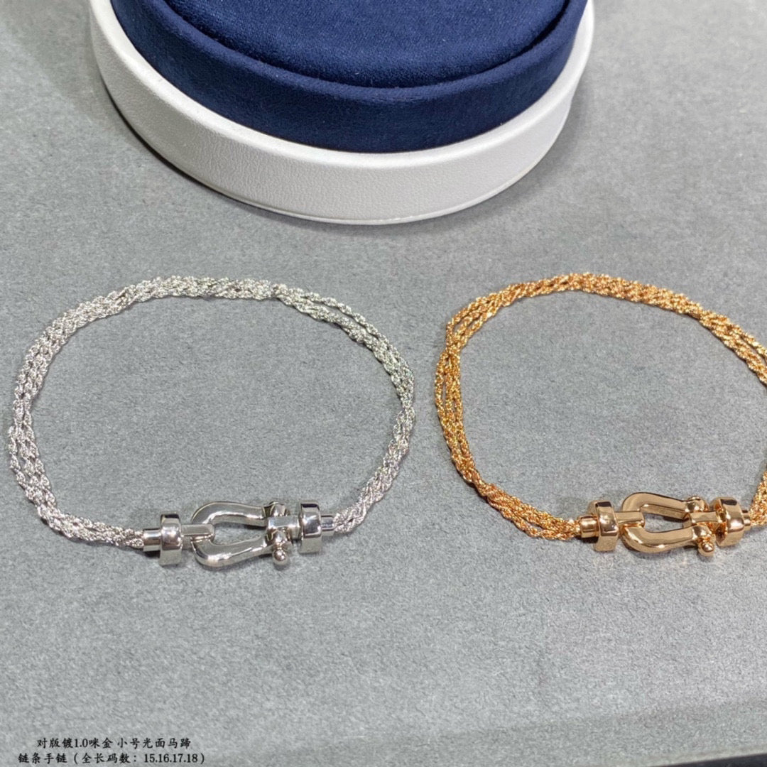 [⭐Hyrra Jewelry]FORCE SMALL HORSESHOE  DIAMOND CHAIN ROPE BRACELET