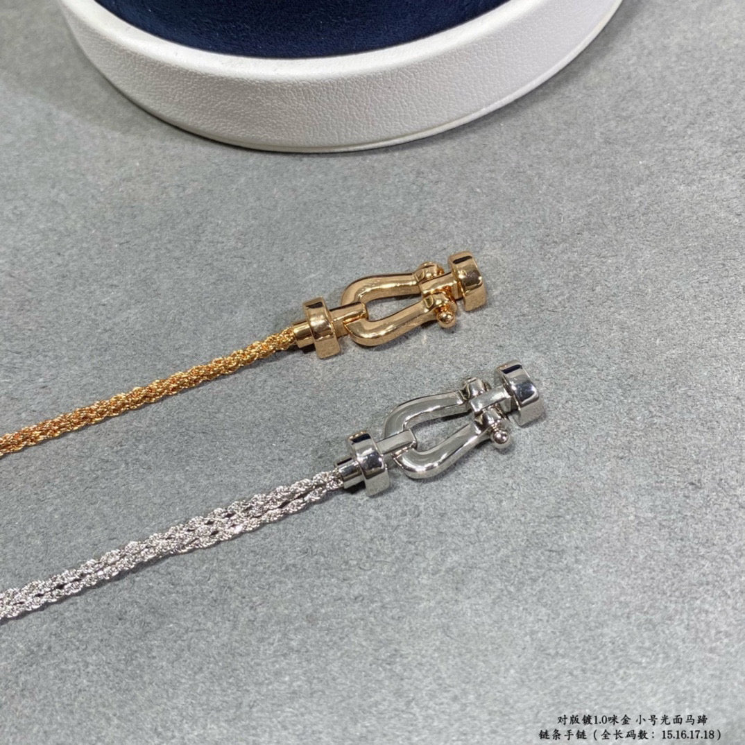 [⭐Hyrra Jewelry]FORCE SMALL HORSESHOE  DIAMOND CHAIN ROPE BRACELET