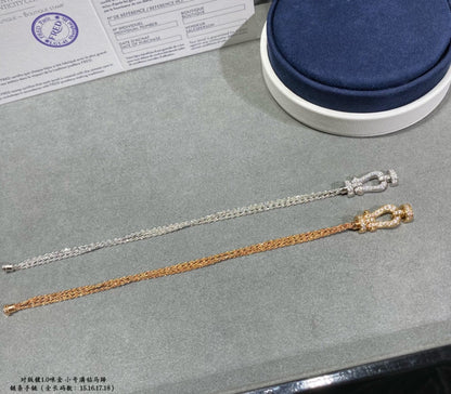 [⭐Hyrra Jewelry]FORCE SMALL HORSESHOE  DIAMOND CHAIN ROPE BRACELET