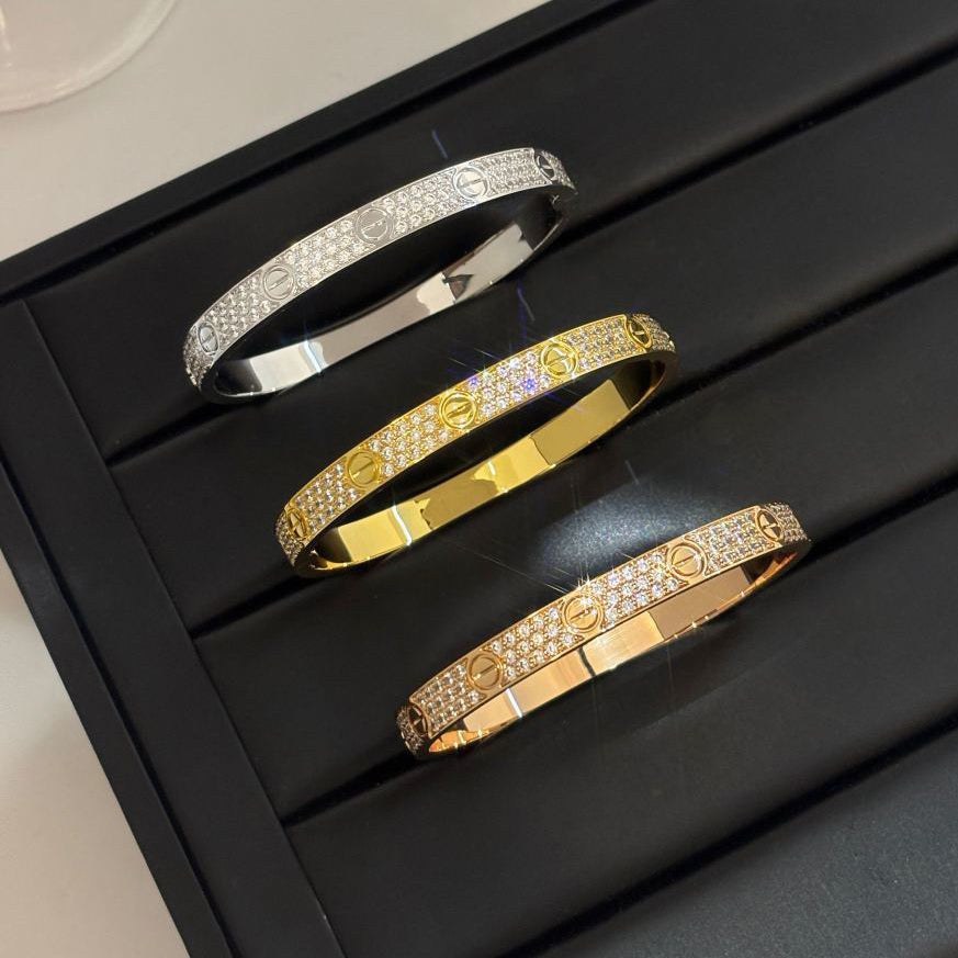 [⭐Hyrra Jewelry]LOVE BRACELET 6.1MM DIAMOND-PAVED