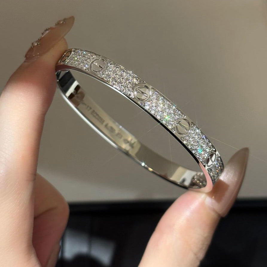 [⭐Hyrra Jewelry]LOVE BRACELET 6.1MM DIAMOND-PAVED