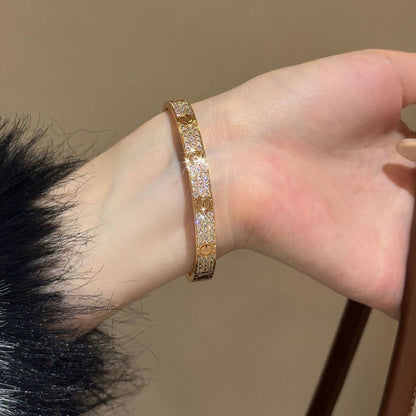 [⭐Hyrra Jewelry]LOVE BRACELET 6.1MM DIAMOND-PAVED