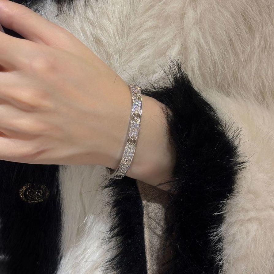 [⭐Hyrra Jewelry]LOVE BRACELET 6.1MM DIAMOND-PAVED