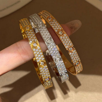 [⭐Hyrra Jewelry]LOVE BRACELET 6.1MM DIAMOND-PAVED 10 BIG DIAMONDS