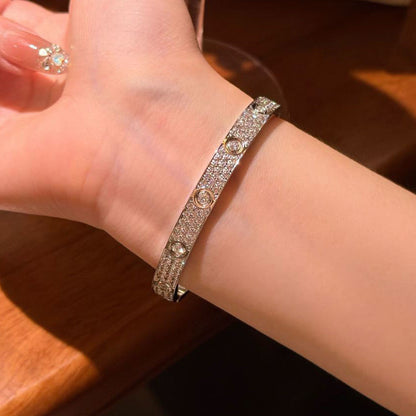 [⭐Hyrra Jewelry]LOVE BRACELET 6.1MM DIAMOND-PAVED 10 BIG DIAMONDS