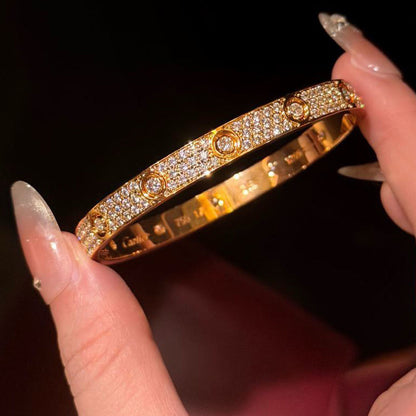 [⭐Hyrra Jewelry]LOVE BRACELET 6.1MM DIAMOND-PAVED 10 BIG DIAMONDS