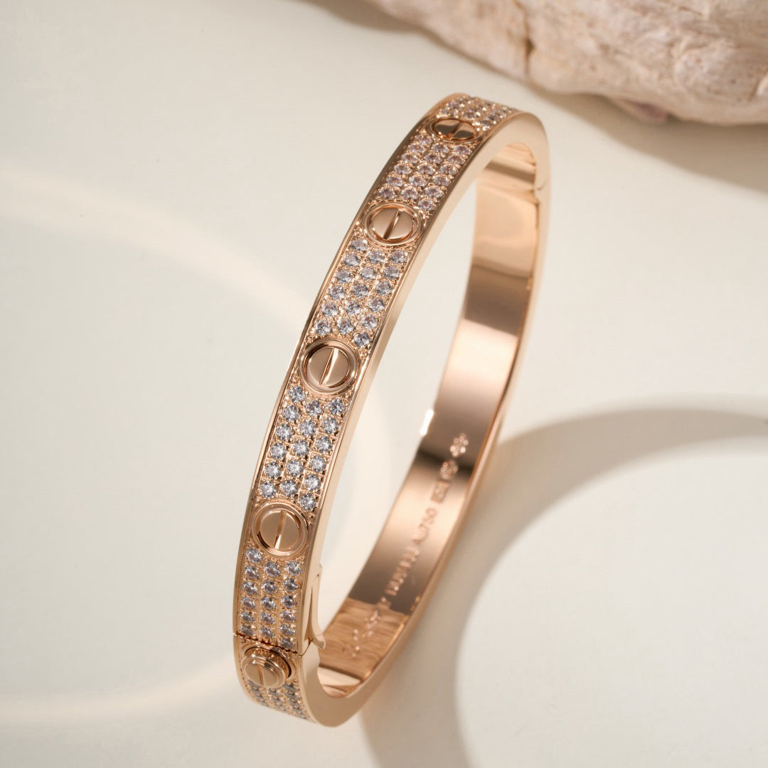 [⭐Hyrra Jewelry]LOVE BRACELET 6.1MM DIAMOND-PAVED
