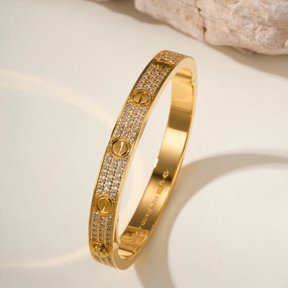 [⭐Hyrra Jewelry]LOVE BRACELET 6.1MM DIAMOND-PAVED