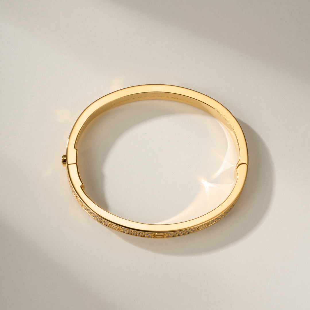 [⭐Hyrra Jewelry]LOVE BRACELET 6.1MM DIAMOND-PAVED
