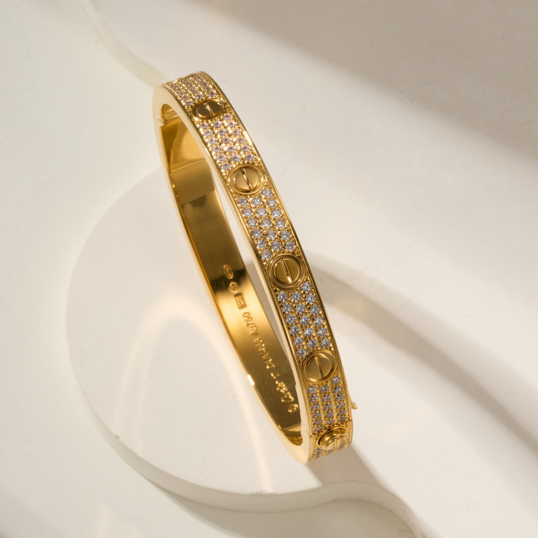 [⭐Hyrra Jewelry]LOVE BRACELET 6.1MM DIAMOND-PAVED
