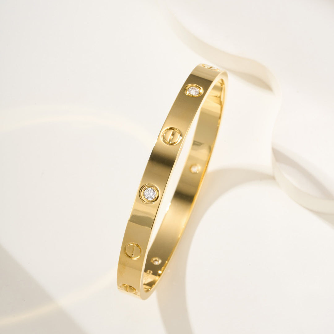 [⭐Hyrra Jewelry]LOVE BRACELET 6.1MM 4 DIAMONDS