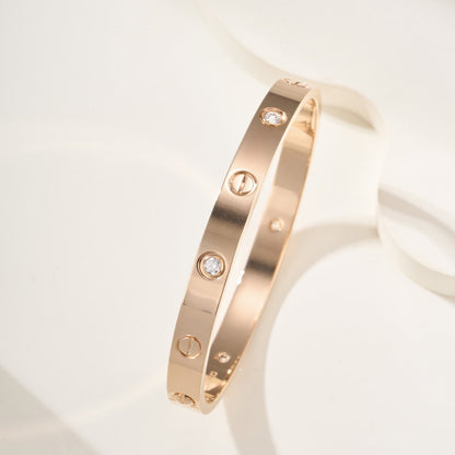 [⭐Hyrra Jewelry]LOVE BRACELET 6.1MM 4 DIAMONDS