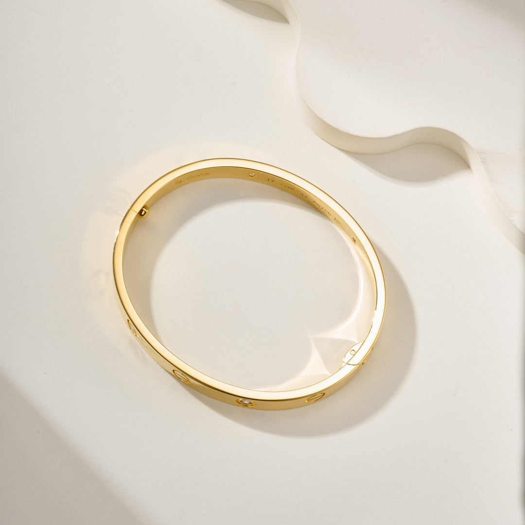[⭐Hyrra Jewelry]LOVE BRACELET 6.1MM 4 DIAMONDS