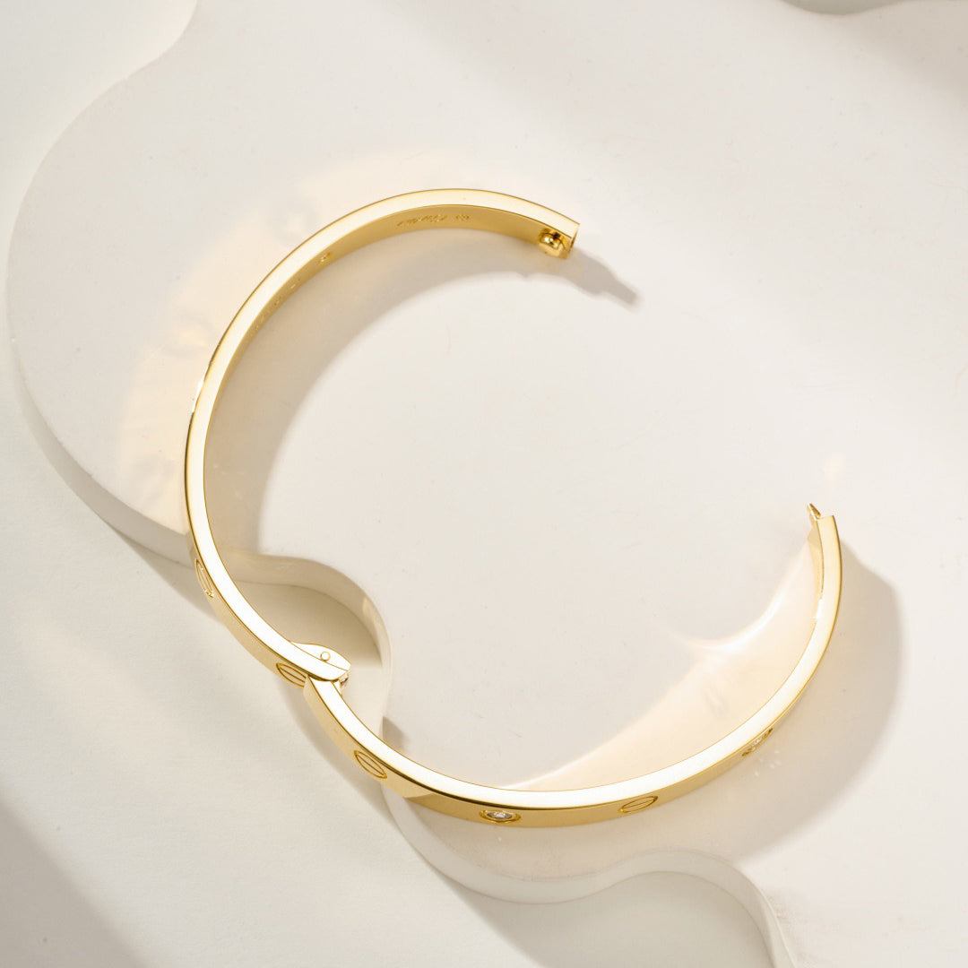 [⭐Hyrra Jewelry]LOVE BRACELET 6.1MM 4 DIAMONDS