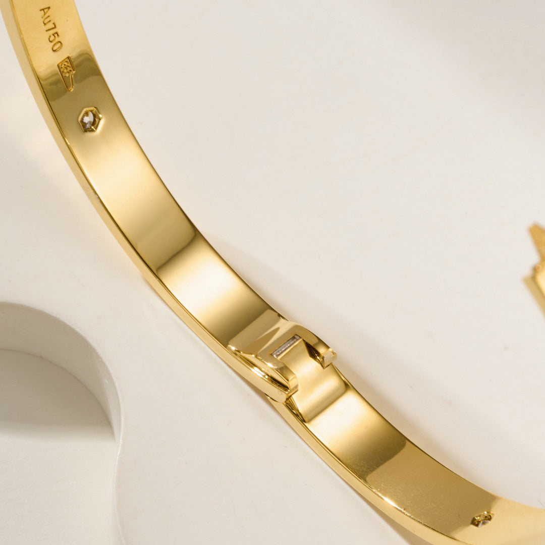 [⭐Hyrra Jewelry]LOVE BRACELET 6.1MM 4 DIAMONDS