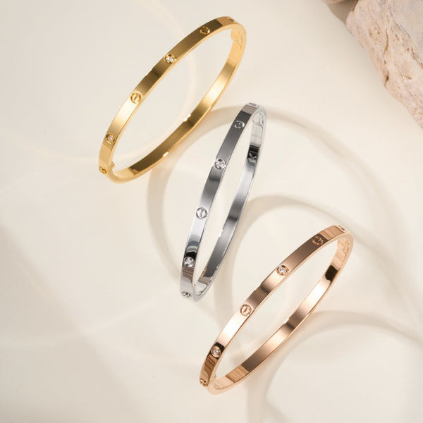 [⭐Hyrra Jewelry]LOVE BRACELET 3.65MM 6 DIAMONDS