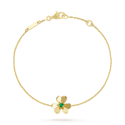 [⭐Hyrra Jewelry]FRIVOLE GOLD FLOWER PINK MALACHITE BRACELET
