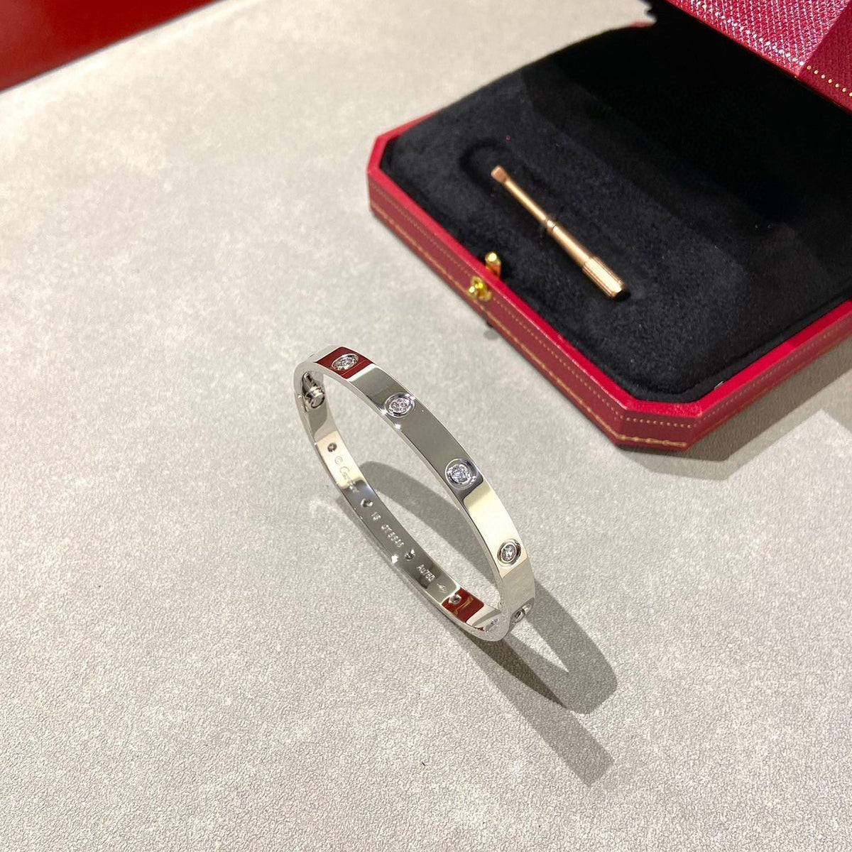 [⭐Hyrra Jewelry]LOVE BRACELET 6.1MM 10 DIAMONDS