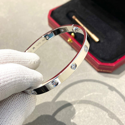 [⭐Hyrra Jewelry]LOVE BRACELET 6.1MM 10 DIAMONDS