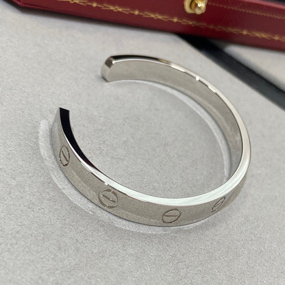 [⭐Hyrra Jewelry]LOVE BRACELET 6.1MM 1 DIAMOND OPEN CUFF