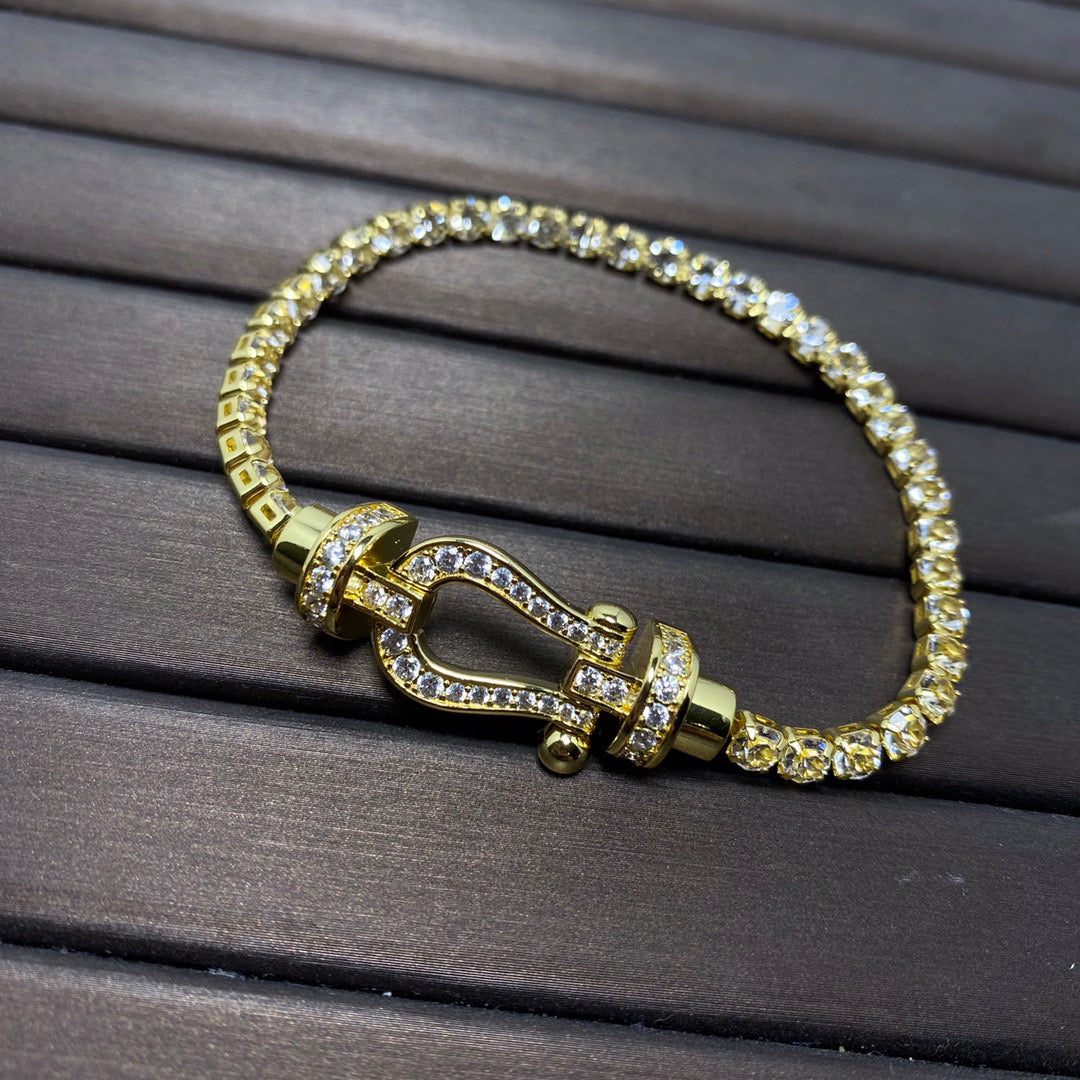 [⭐Hyrra Jewelry]FORCE  HORSESHOE  DIAMOND TENNIS BRACELET