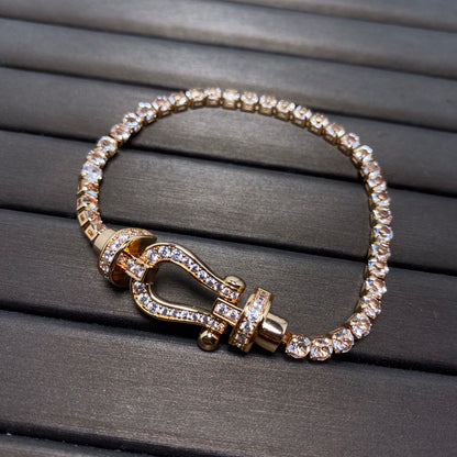 [⭐Hyrra Jewelry]FORCE  HORSESHOE  DIAMOND TENNIS BRACELET