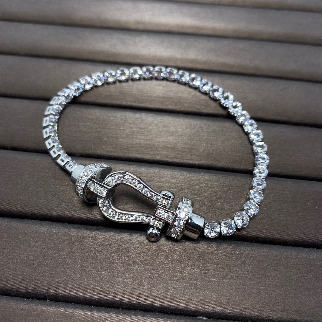 [⭐Hyrra Jewelry]FORCE  HORSESHOE  DIAMOND TENNIS BRACELET
