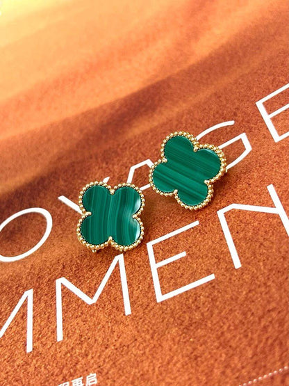 [⭐Hyrra Jewelry] CLOVER LARGE (20mm) 1 MOTIFS GREENER MOP STUD EARRINGS