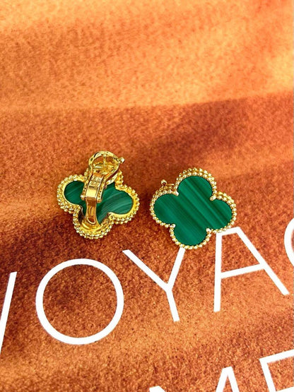 [⭐Hyrra Jewelry] CLOVER LARGE (20mm) 1 MOTIFS GREENER MOP STUD EARRINGS