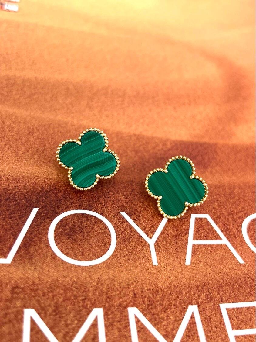 [⭐Hyrra Jewelry] CLOVER LARGE (20mm) 1 MOTIFS GREENER MOP STUD EARRINGS