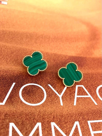 [⭐Hyrra Jewelry] CLOVER LARGE (20mm) 1 MOTIFS GREENER MOP STUD EARRINGS