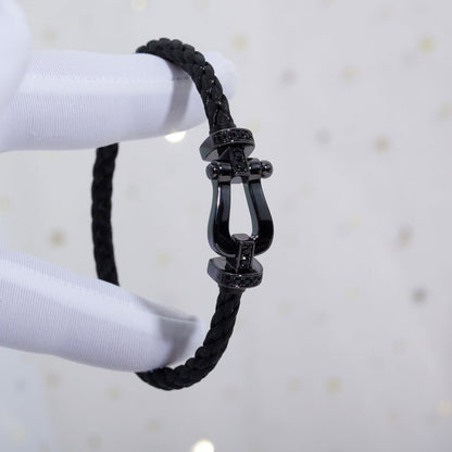[⭐Hyrra Jewelry]FORCE LARGE SERIES HORSESHOE BLACK SAMURAI BRACELET
