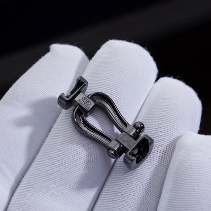 [⭐Hyrra Jewelry]FORCE LARGE SERIES HORSESHOE BLACK SAMURAI BRACELET