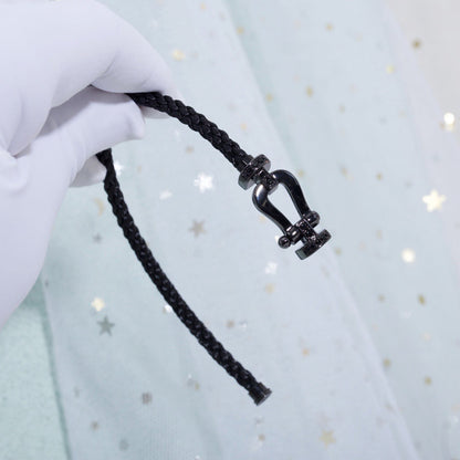 [⭐Hyrra Jewelry]FORCE LARGE SERIES HORSESHOE BLACK SAMURAI BRACELET