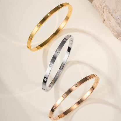 [⭐Hyrra Jewelry]LOVE BRACELET 3.65MM 10 DIAMONDS