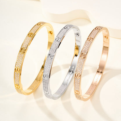 [⭐Hyrra Jewelry]LOVE BRACELET 4.8MM DIAMOND-PAVED