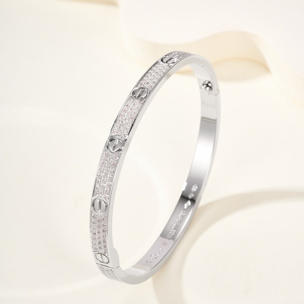 [⭐Hyrra Jewelry]LOVE BRACELET 4.8MM DIAMOND-PAVED