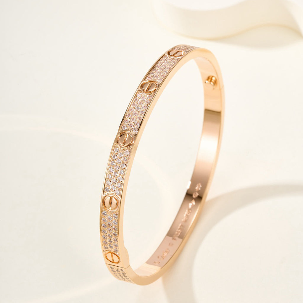 [⭐Hyrra Jewelry]LOVE BRACELET 4.8MM DIAMOND-PAVED