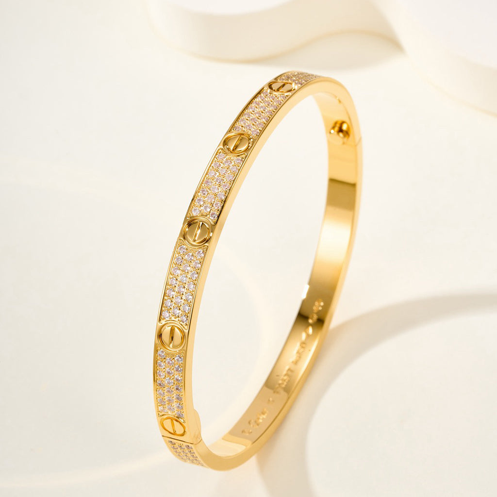 [⭐Hyrra Jewelry]LOVE BRACELET 4.8MM DIAMOND-PAVED
